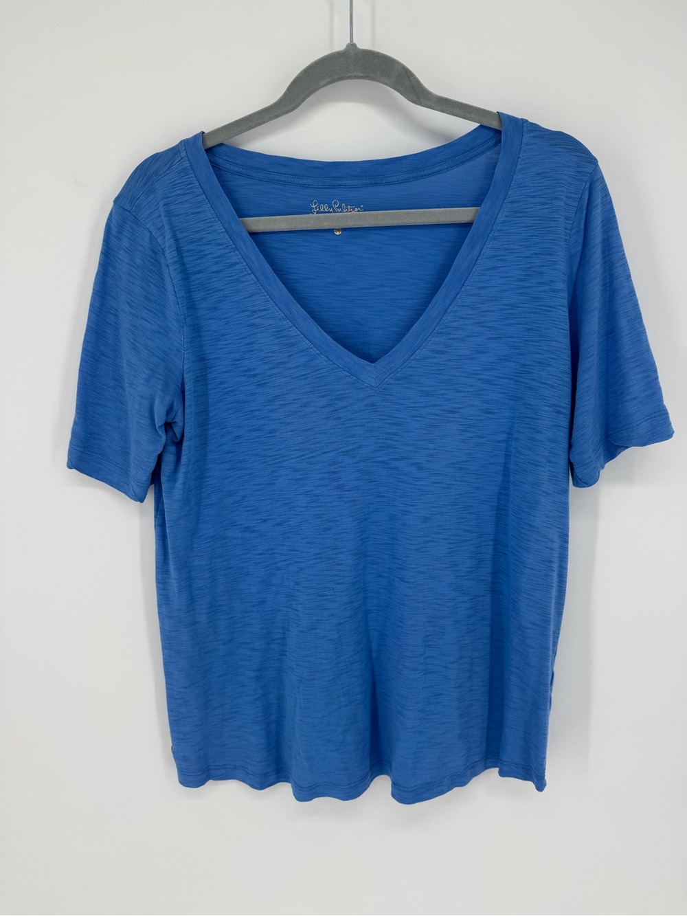 Lilly Pulitzer Bright Blue V-Neck Short Sleeve Tee